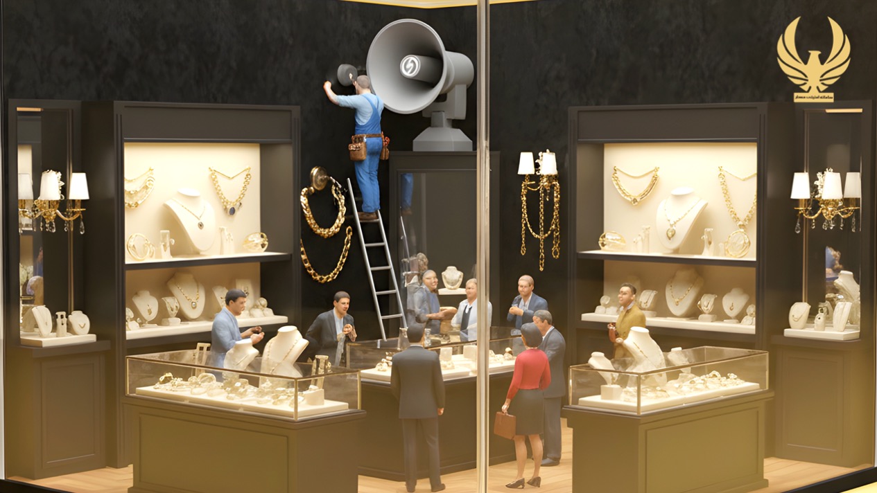 تصویر مینیاتوری نصب تجهیزات امنیتی در مغازه طلافروشی