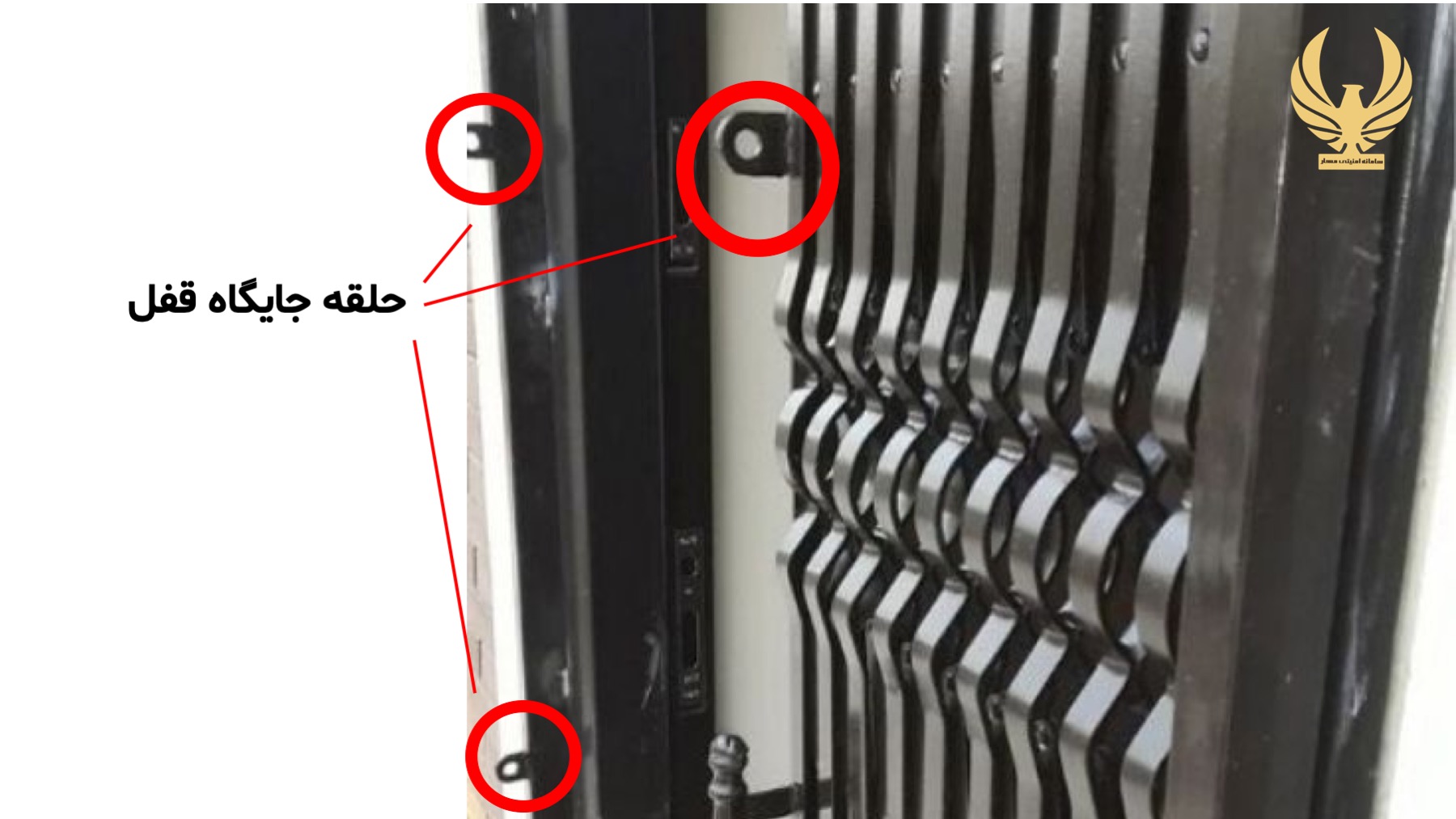 حلقه جایگاه قفل درب آکاردئونی